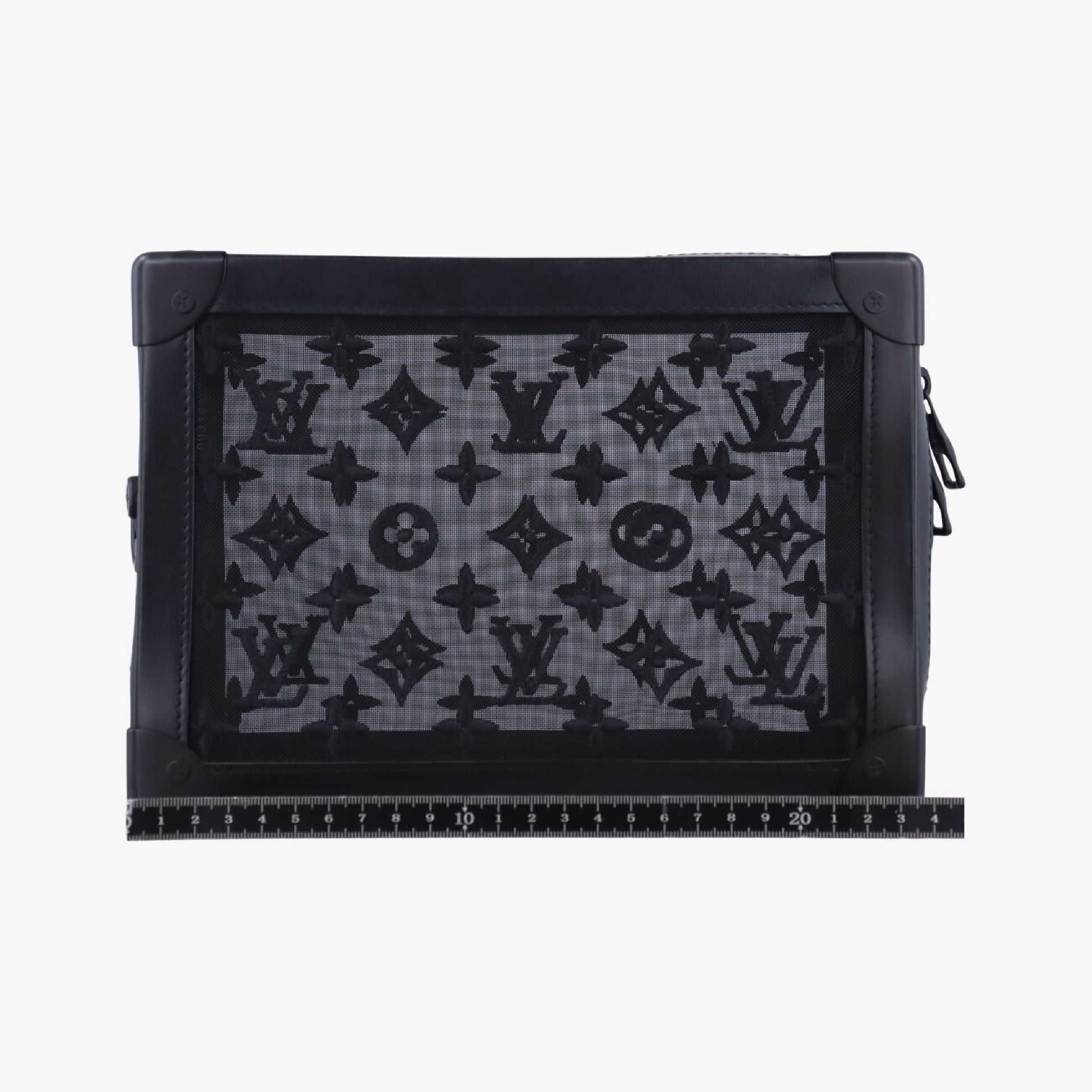 LOUIS VUITTON Soft Trunk Noir Monogram Mesh and Calf Leather Shoulder Bag M53964DU3109