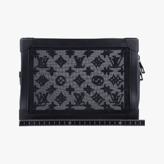 LOUIS VUITTON Soft Trunk Noir Monogram Mesh and Calf Leather Shoulder Bag M53964DU3109