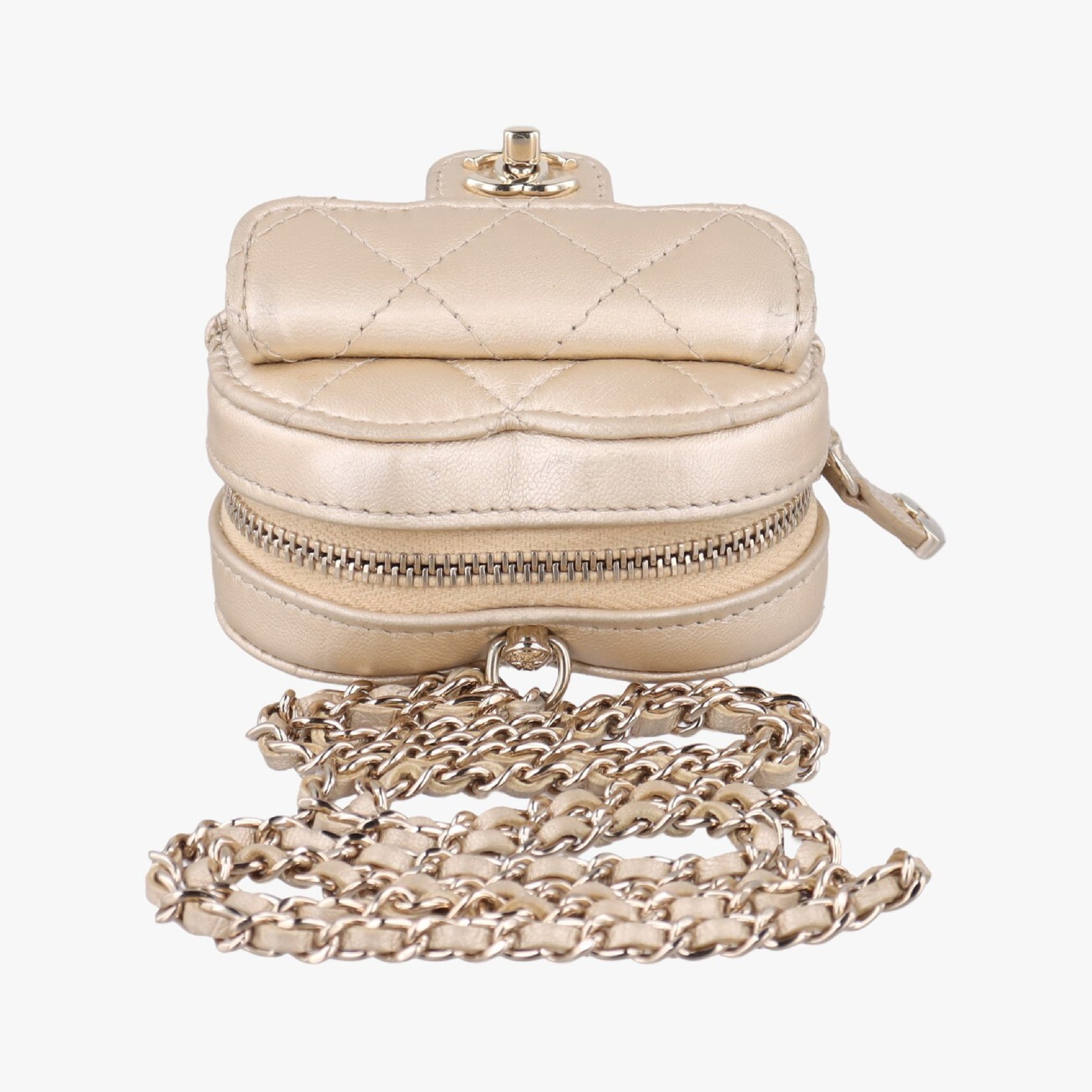 CHANEL Heart Arm Matelasse Gold Lambskin Shoulder Bag AP278332050483