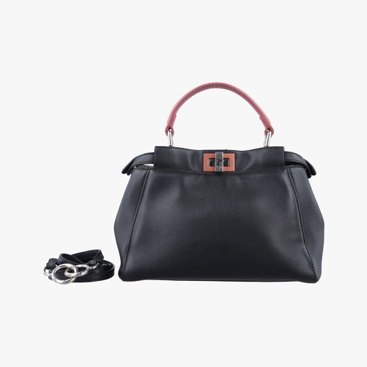 FENDI Peekaboo Mini Black Leather Handbag 8BN244 8BN244-1CA-158-0501