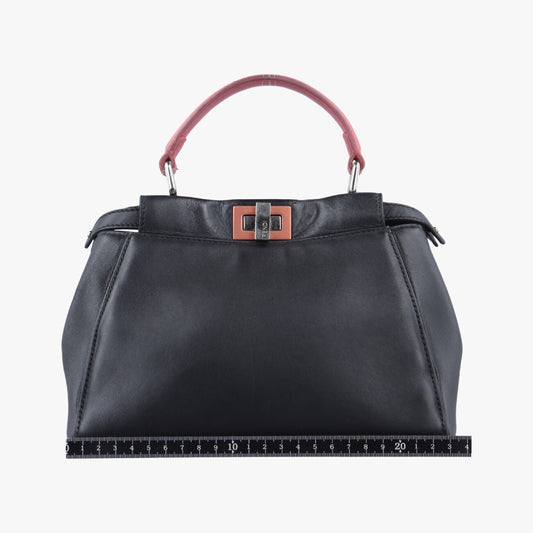 FENDI Peekaboo Mini Black Leather Handbag 8BN244 8BN244-1CA-158-0501
