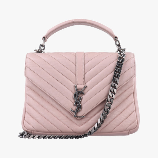 Yves Saint Laurent College Pink Leather Shoulder Bag 428056GUE428056.1216