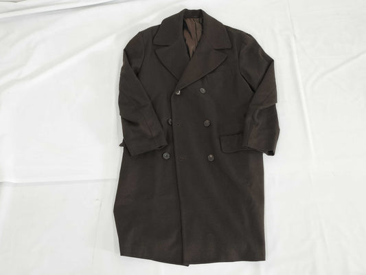 Kiton Chesterfield Coat, Cashmere and Vicuna, Brown and Black, Size 48