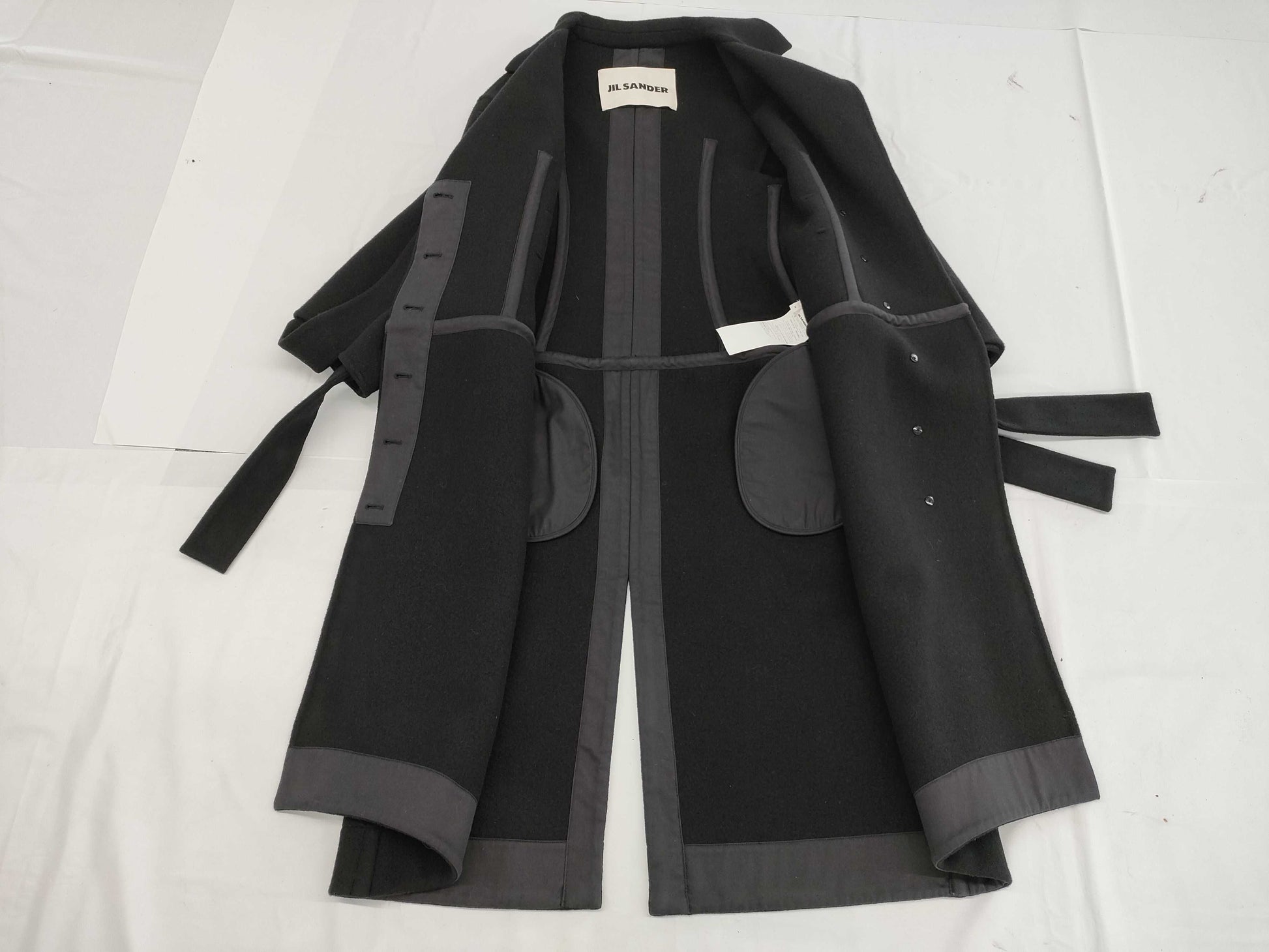 JILSANDER Jil Sander Wool Coat Virgin Wool Black Coat