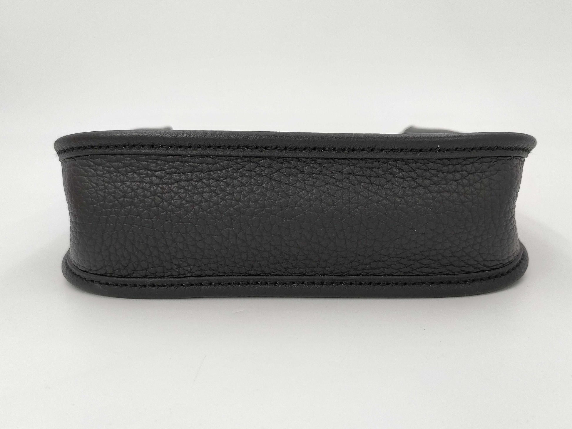 HERMES Mini Evelyne Amazone 16 TPM Noir Black Shoulder Bag with Silver Hardware and Stamped "B"