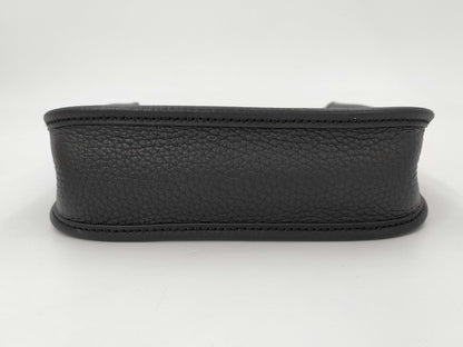 HERMES Mini Evelyne Amazone 16 TPM Noir Black Shoulder Bag with Silver Hardware and Stamped "B"