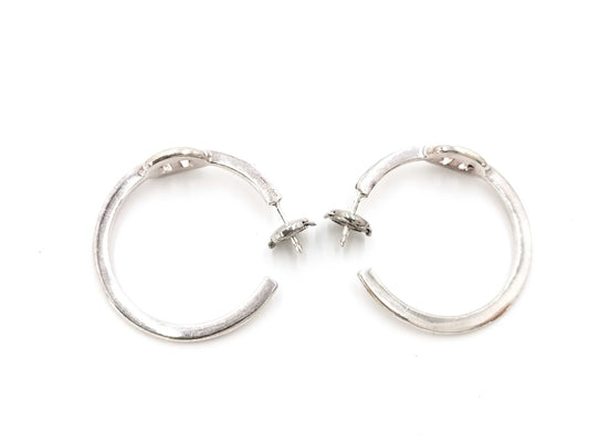 HERMES Chaine d'Ancre Hoop Earrings in Silver 925 / 23O383194