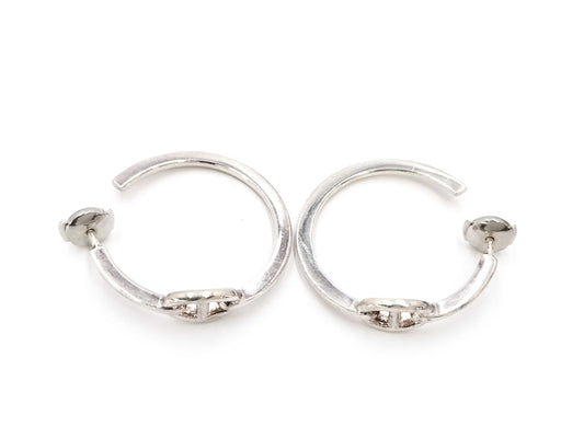 HERMES Chaine d'Ancre Hoop Earrings in Silver 925 / 23O383194