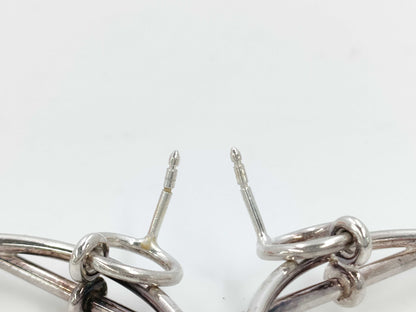 HERMES Hoop Earrings, Medium, Silver 925, 22S518634