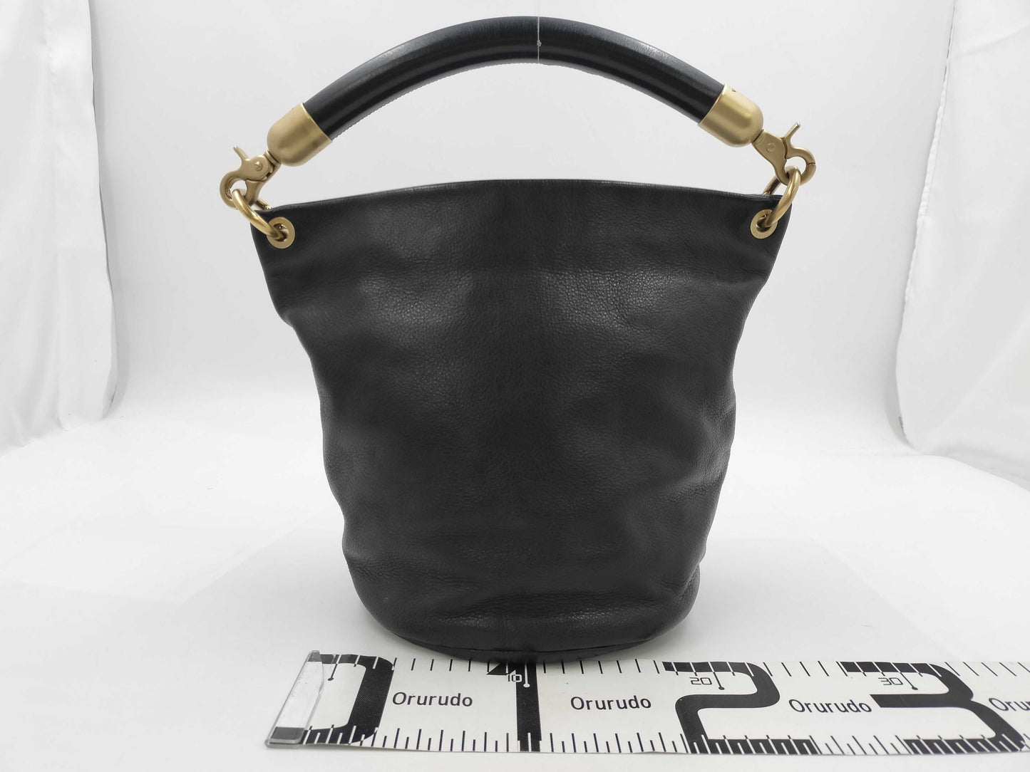 CHANEL Lambskin Handbag Bucket Handbag