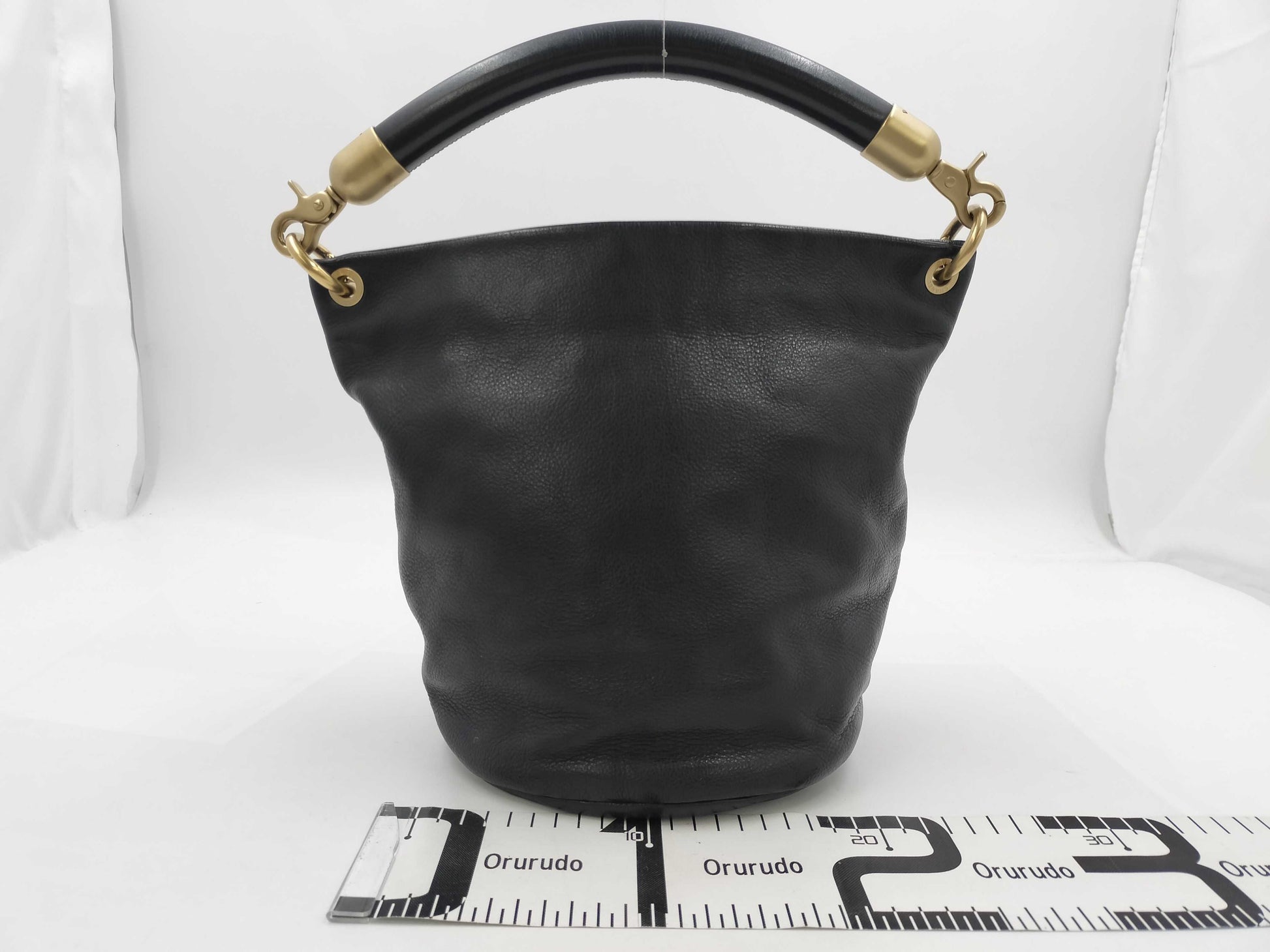CHANEL Lambskin Handbag Bucket Handbag