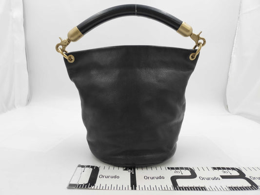 CHANEL Lambskin Handbag Bucket Handbag