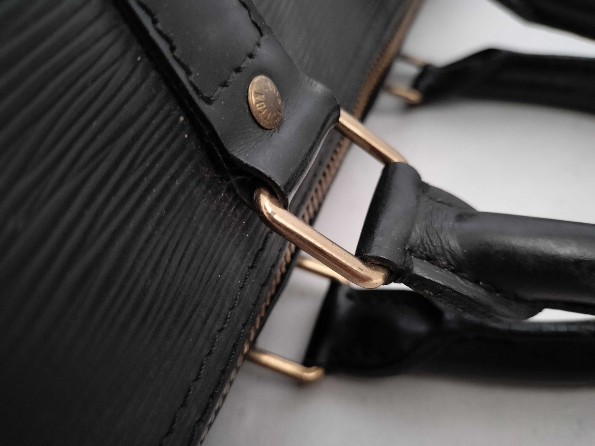 LOUIS VUITTON Epi Keepall 45 Noir Boston Bag M59062/VI1903