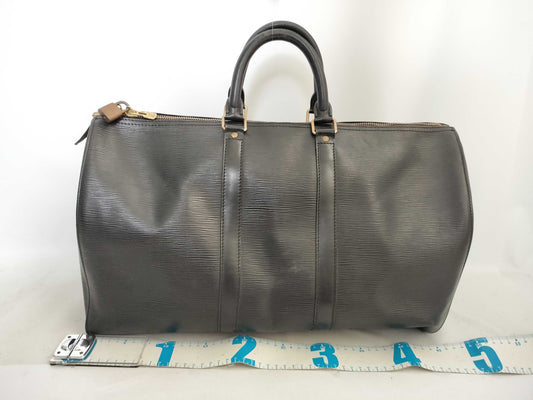 LOUIS VUITTON Epi Keepall 45 Noir Boston Bag M59062/VI1903