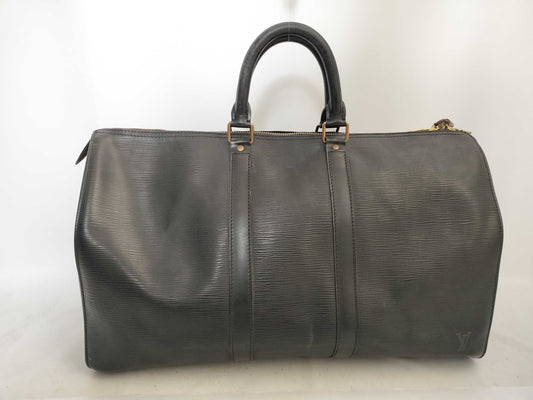 LOUIS VUITTON Epi Keepall 45 Noir Boston Bag M59062/VI1903