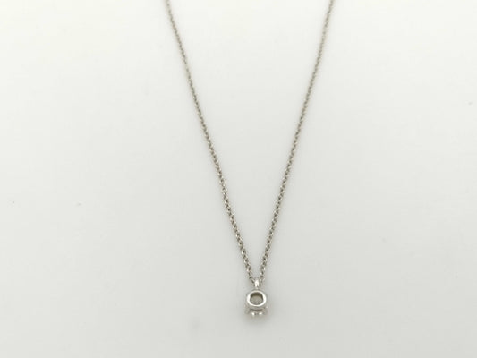 Tiffany & Co. Solitaire 1PD PT950 2.3g Necklace 