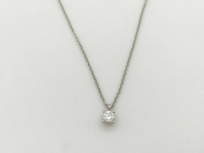 Tiffany & Co. Solitaire 1PD PT950 2.3g Necklace 