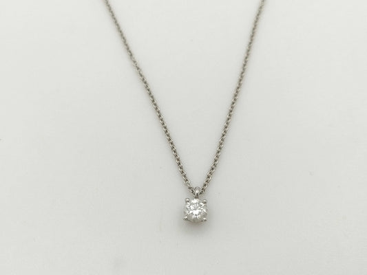 Tiffany & Co. Solitaire 1PD PT950 2.3g Necklace 