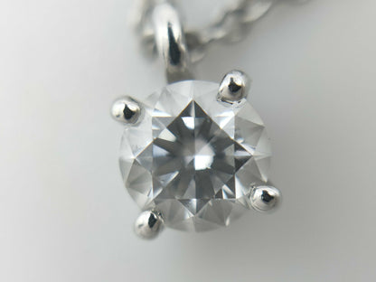 Tiffany & Co. Solitaire 1PD PT950 2.3g Necklace 