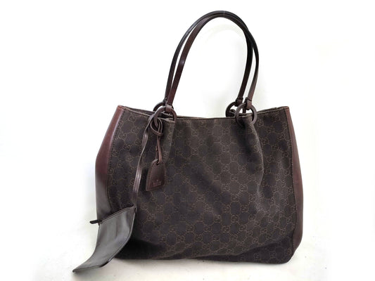 GUCCI GG Canvas Handbag with Pouch Tote Bag
