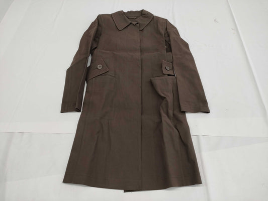 LOUIS VUITTON Damier-lined trench coat for women, size 36, includes garment hanger.