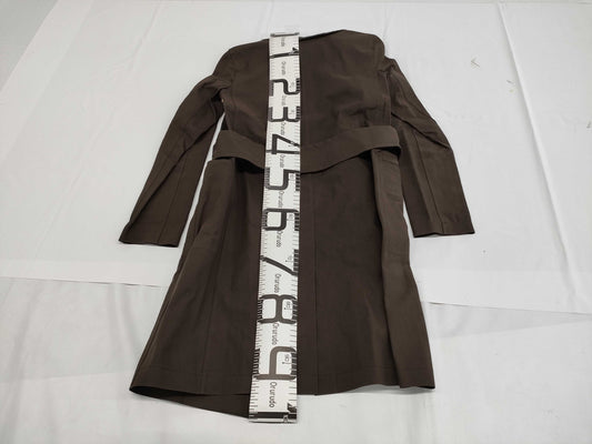 LOUIS VUITTON Damier-lined trench coat for women, size 36, includes garment hanger.