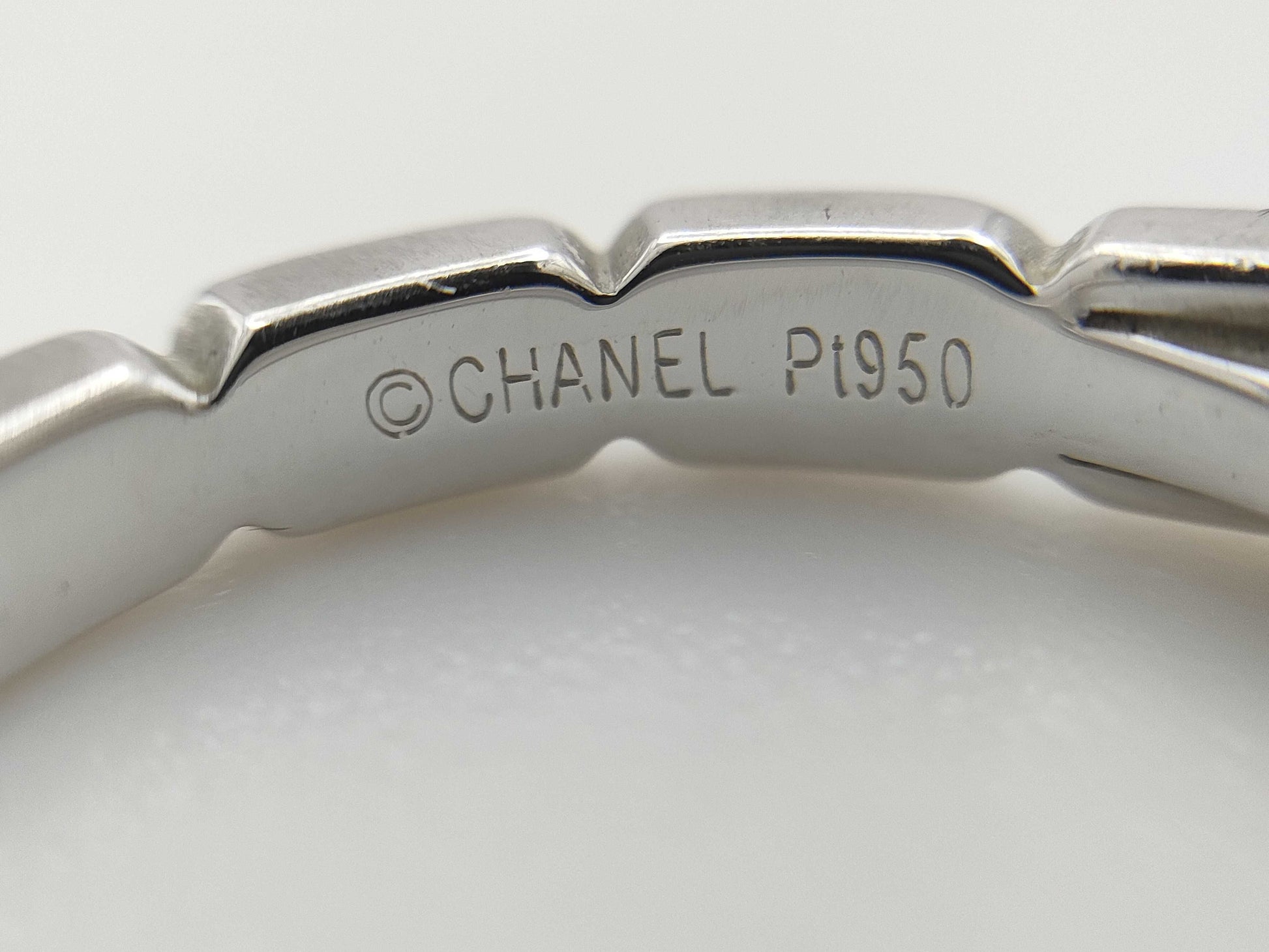 CHANEL Premiere Promès #48 Diamond PT950 4.7g Ring 