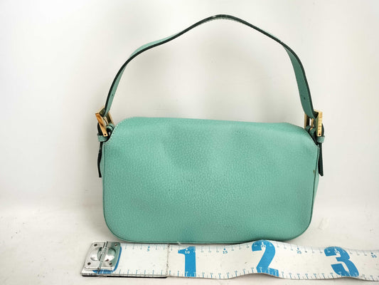 FENDI Light Blue Leather Shoulder Bag