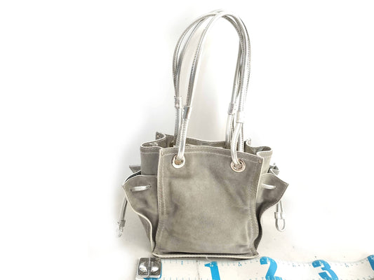 LOEWE Loewe Anagram Silver Mini Handbag