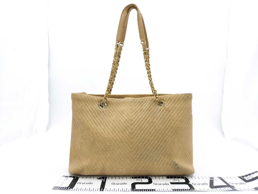 CHANEL V-stitch tote bag with Coco mark