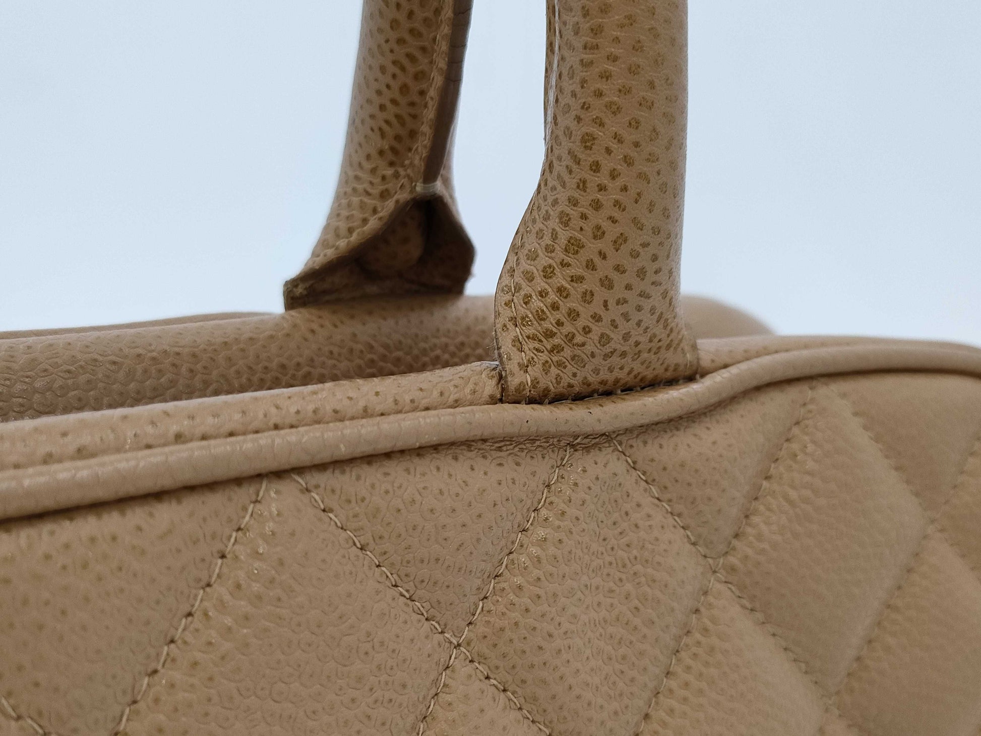 CHANEL Caviar Coco Mini Handbag/Mini Boston Bag with Seal