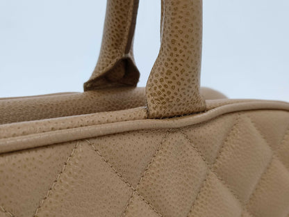 CHANEL Caviar Coco Mini Handbag/Mini Boston Bag with Seal