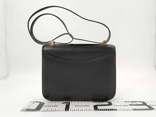 HERMES Constance 23 Black Shoulder Bag with O* Stamp