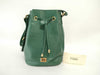 GIANFRANCO FERRE Gianfranco Leather Drawstring Shoulder Bag Green