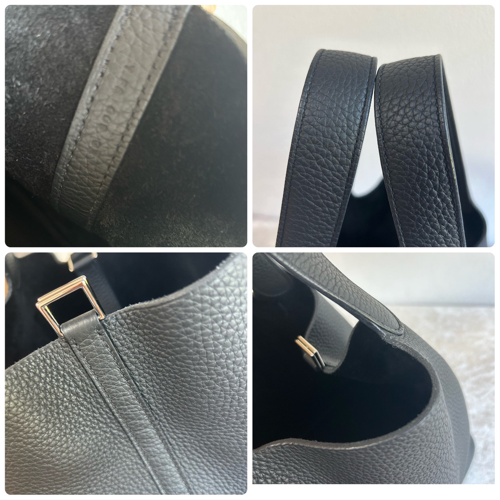 HERMES Picotin Lock MM Noir Black Y Stamp Handbag