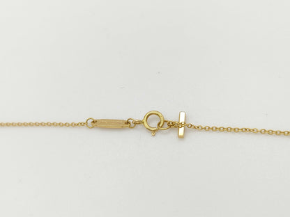 Tiffany & Co. T Smile Mini YG Au750 2.2g Necklace 