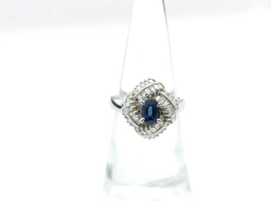 S 0.73ct D 0.60ct PT900 6.5g Ring 