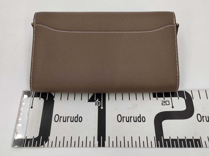HERMES Constance Long To-Go Etoupe Gold Hardware U Stamp Wallet