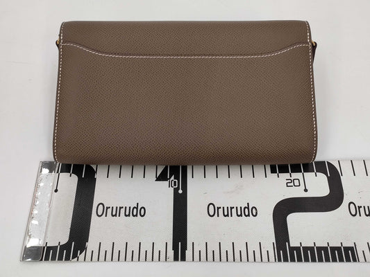 HERMES Constance Long To-Go Etoupe Gold Hardware U Stamp Wallet