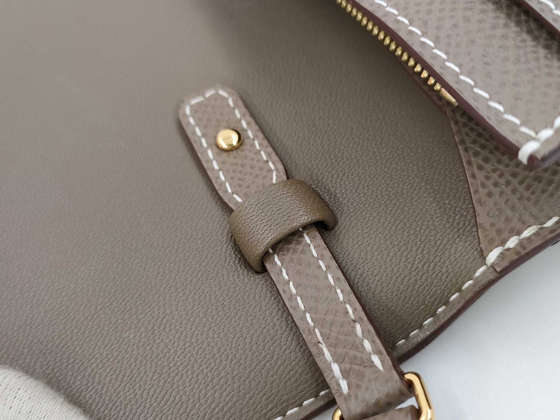 HERMES Constance Long To-Go Etoupe Gold Hardware U Stamp Wallet
