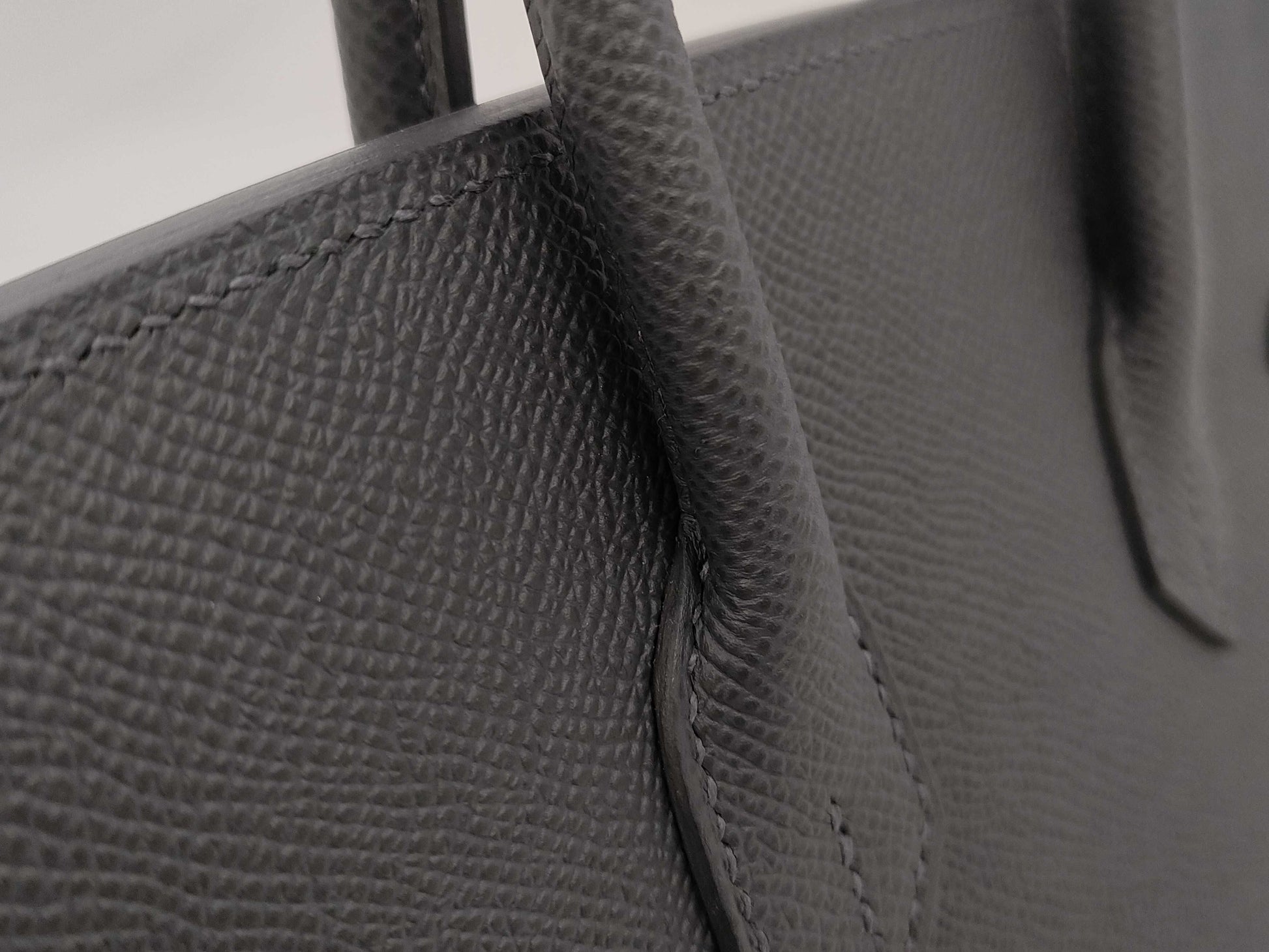 HERMES Birkin 25 Serie Epsom Ardoise Electrum Hardware W Stamp Handbag