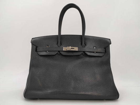 HERMES Birkin 35 Taurillon Black with Silver Hardware, Handbag