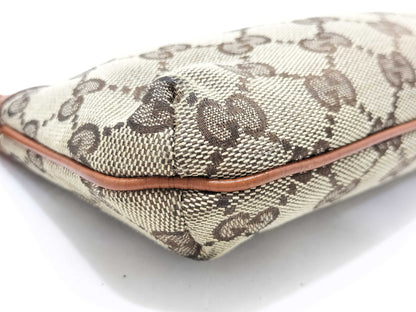GUCCI GG Canvas Pouch with Jackie Clasp