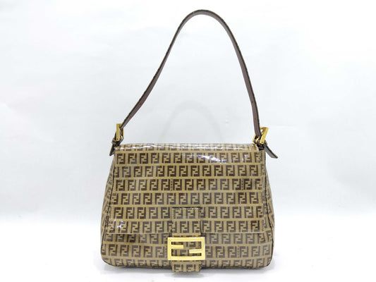 FENDI Mamma Bucket Baguette PVC Shoulder Handbag