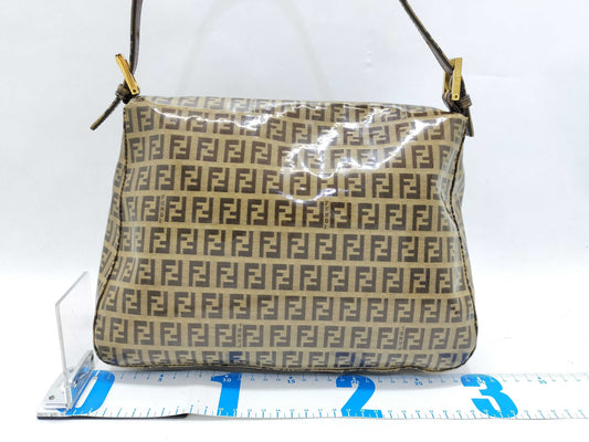 FENDI Mamma Bucket Baguette PVC Shoulder Handbag