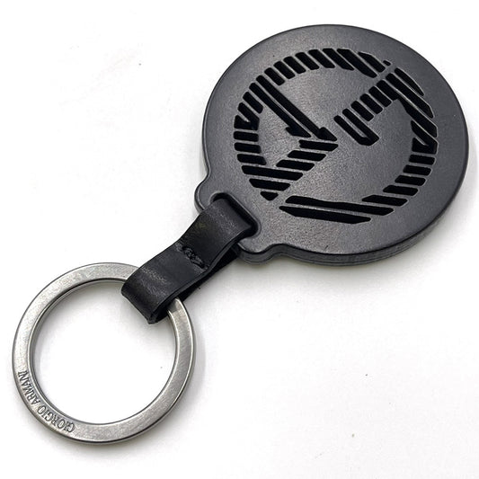 GIORGIO ARMANI Men's Key Ring with Logo and Bag Charm, Black, Y2R424