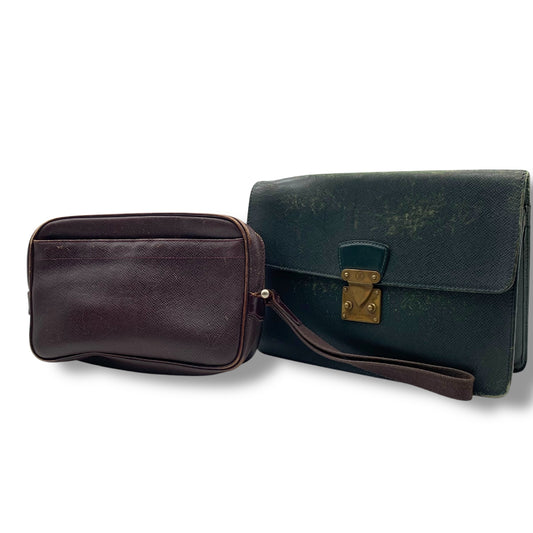 LOUIS VUITTON 2-piece Taiga Bag Set
