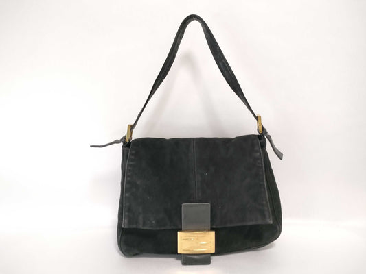 FENDI Mamma Bucket Suede Shoulder Bag