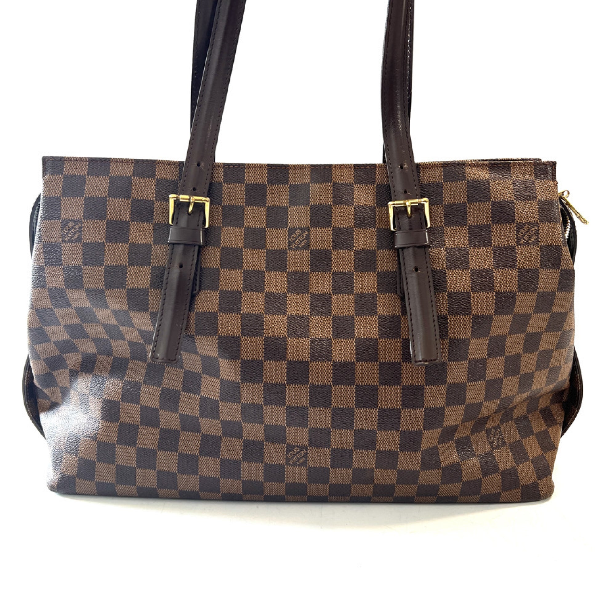 LOUIS VUITTON Chelsea Damier Ebene Tote Brown N51119 Shoulder Bag