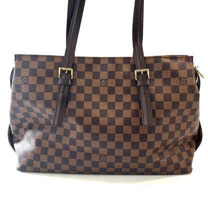 LOUIS VUITTON Chelsea Damier Ebene Tote Brown N51119 Shoulder Bag